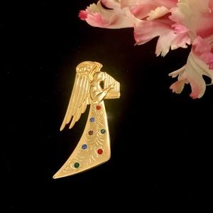 JJ Jonette Harp Playing Angel Multicolored Stones